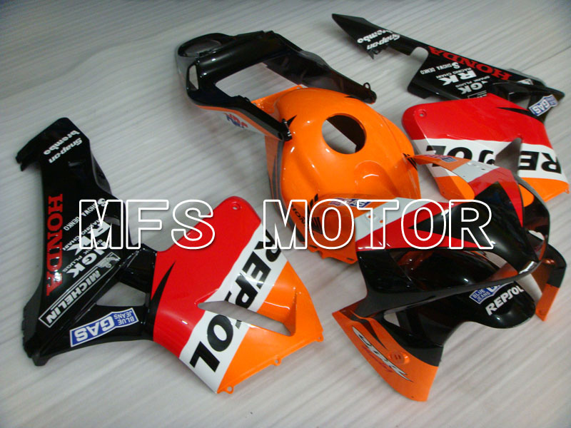 Honda CBR600RR 2003-2004 Injektion ABS Verkleidung - Repsol - Orange rot Schwarz - MFS2080