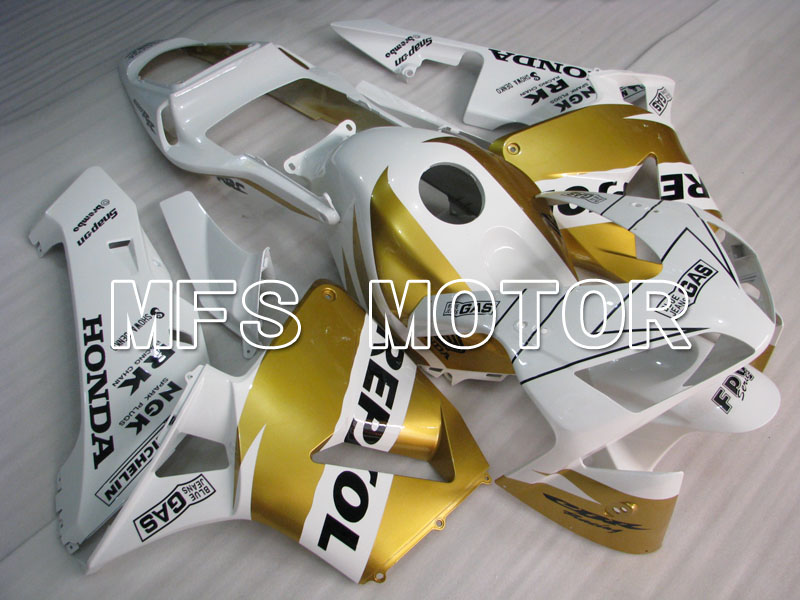 Honda CBR600RR 2003-2004 Injektion ABS Verkleidung - Repsol - Weiß Gold - MFS2082