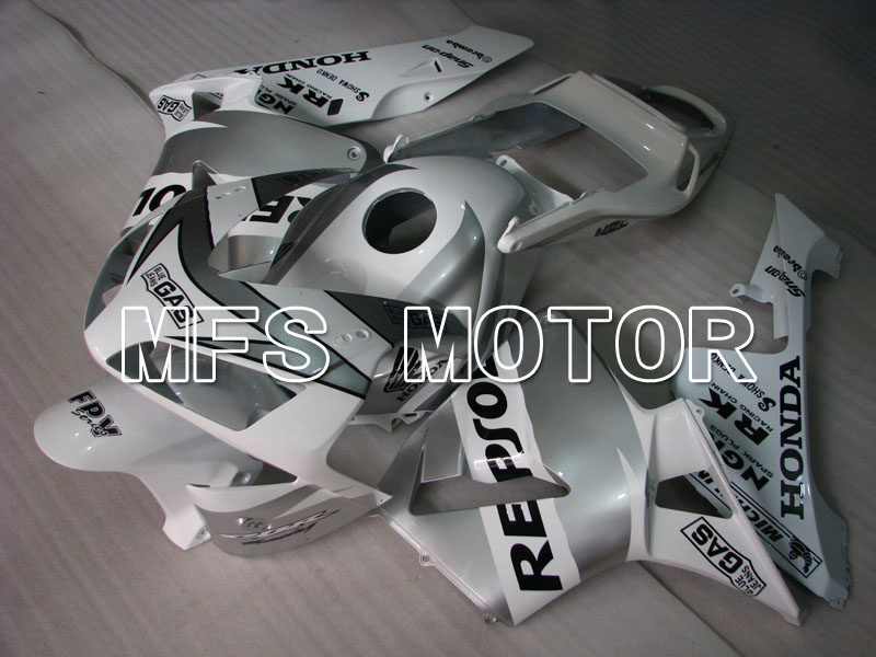 Honda CBR600RR 2003-2004 Injektion ABS Verkleidung - Repsol - Weiß Silber - MFS2083