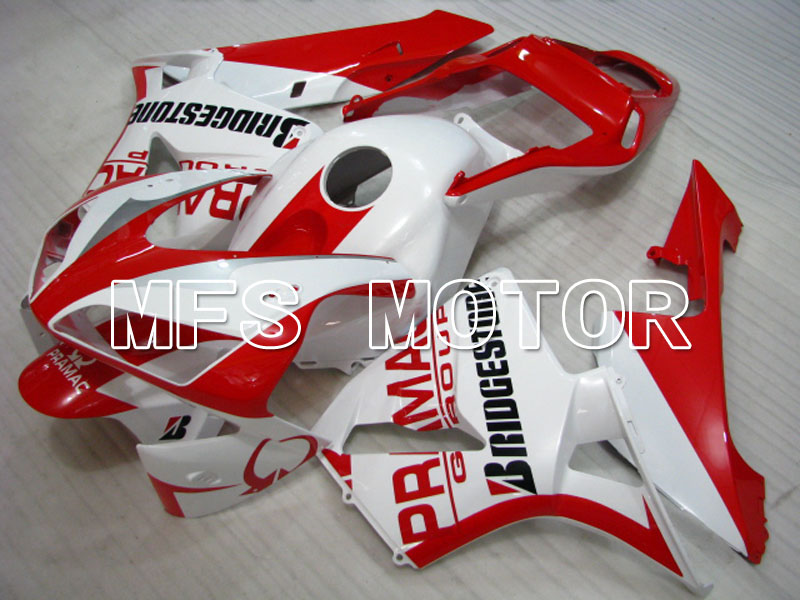 Honda CBR600RR 2003-2004 ABS Injection Carénage - PRAMAC - rouge blanc - MFS2084