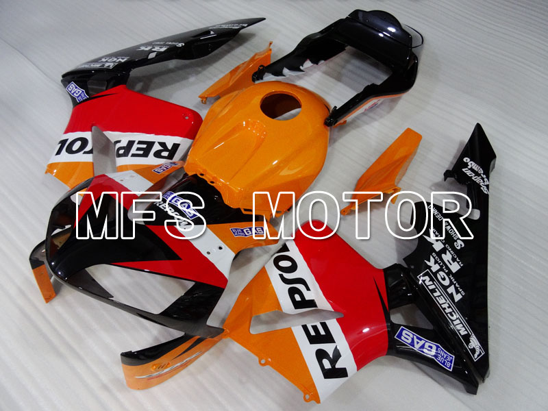 Honda CBR600RR 2003-2004 ABS Injektion Verkleidung - Repsol - rot Orange Schwarz - MFS2145