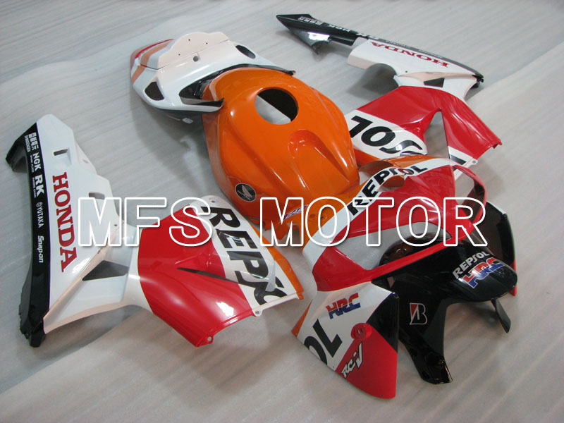 Honda CBR600RR 2005-2006 Carenado ABS de inyección - Repsol - rojo Blanco naranja - MFS2231