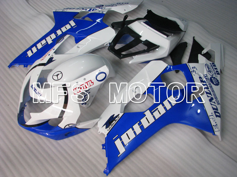 Suzuki GSXR600 GSXR750 2004-2005 Carenado ABS de inyección - Jordan - Azul Blanco - MFS2304