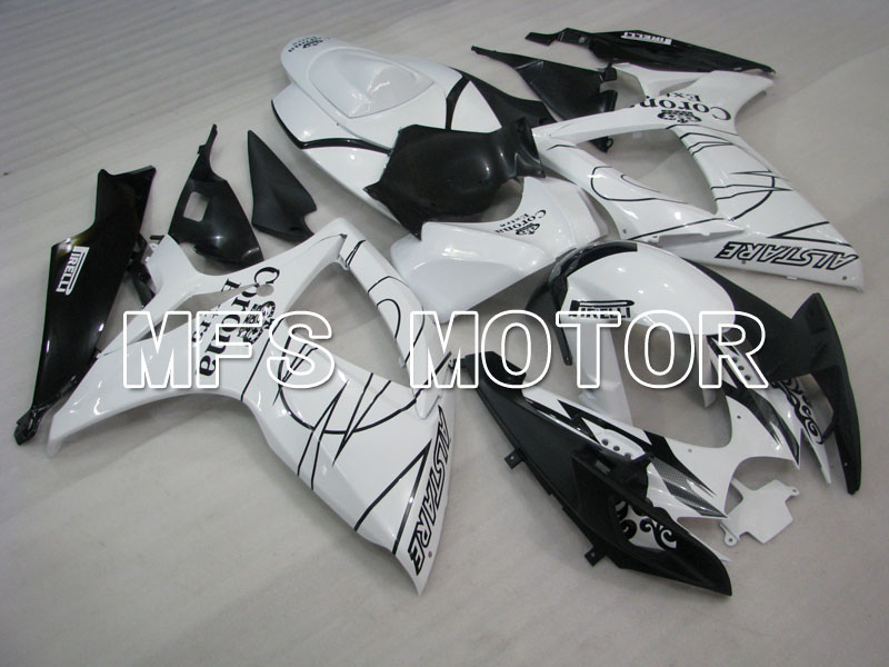 Suzuki GSXR600 GSXR750 2006-2007 Injection ABS Fairing - Corona - Black White - MFS2326