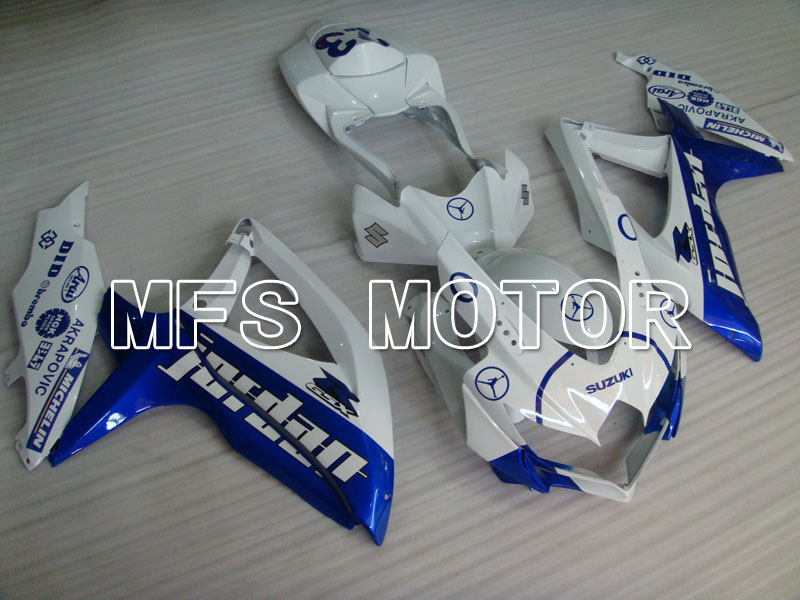 Suzuki GSXR600 GSXR750 2008-2010 Injection ABS Carénage - Jordan - Bleu blanc - MFS2423