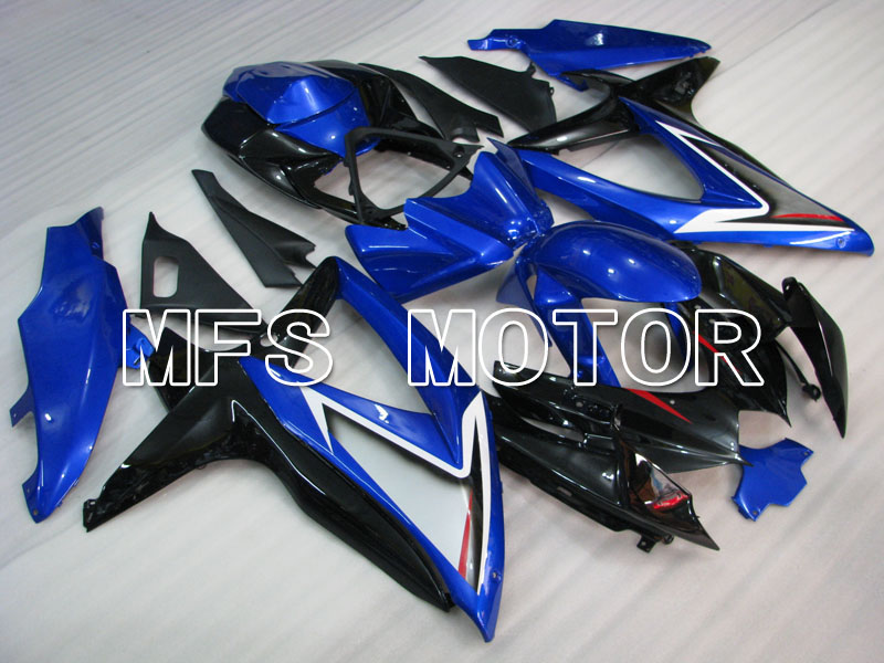 Suzuki GSXR600 GSXR750 2008-2010 Carenado ABS de inyección - Fábrica Style - Negro Azul - MFS2458