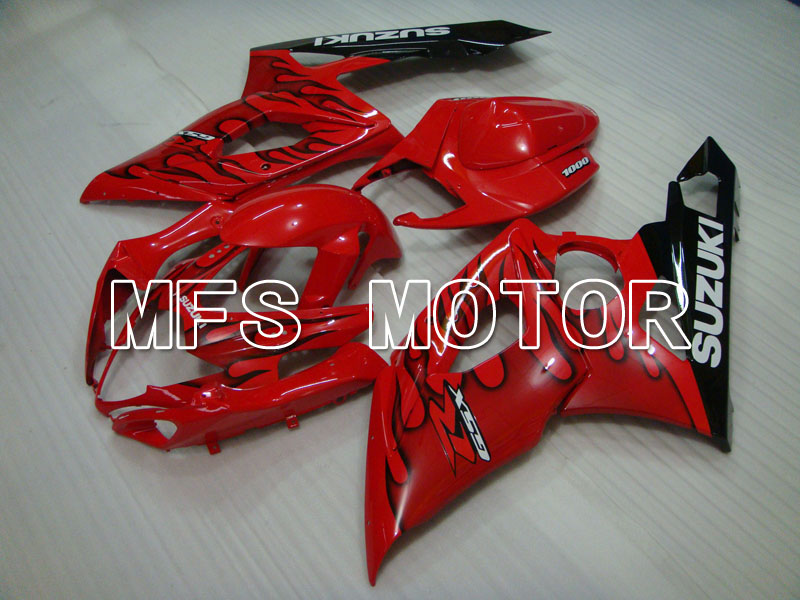 Suzuki GSXR1000 2005-2006 Injection ABS Fairing - Flame - Black Red - MFS2626
