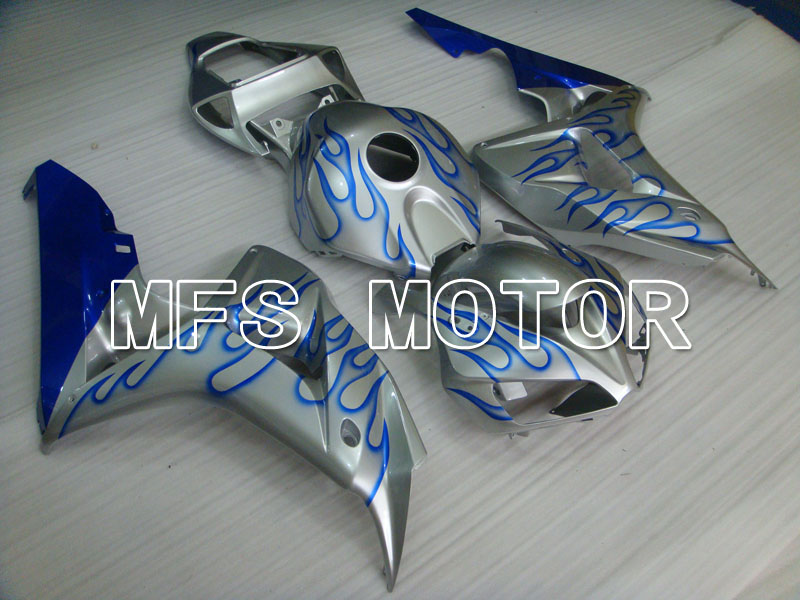 Honda CBR1000RR 2006-2007 Injektion ABS Verkleidung - Flame - Blau Silber - MFS2883