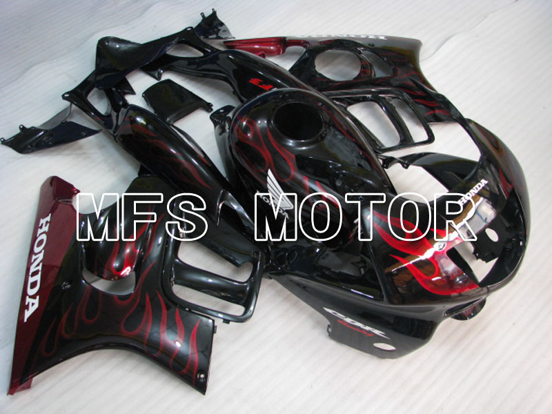 Honda CBR600 F3 1995-1996 Injection ABS Fairing - Flame - Black Red - MFS3042