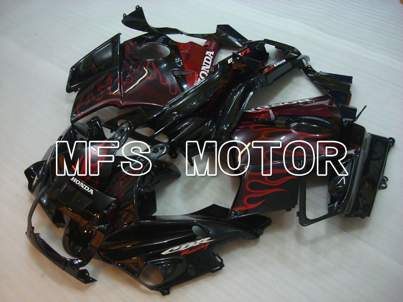 Honda CBR600 F2 1991-1994 ABS Fairing - Flame - Black Red - MFS3084