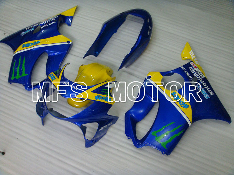 Honda CBR600 F4 1999-2000 Injektion ABS Verkleidung - Monster - Blau Gelb - MFS3142