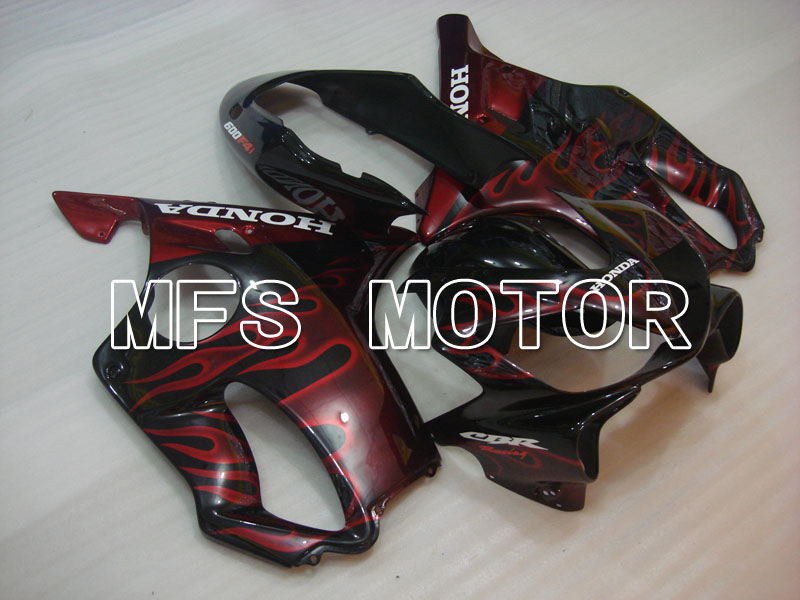Honda CBR600 F4i 2004-2007 Injection ABS Fairing - Flame - Black Red - MFS3197