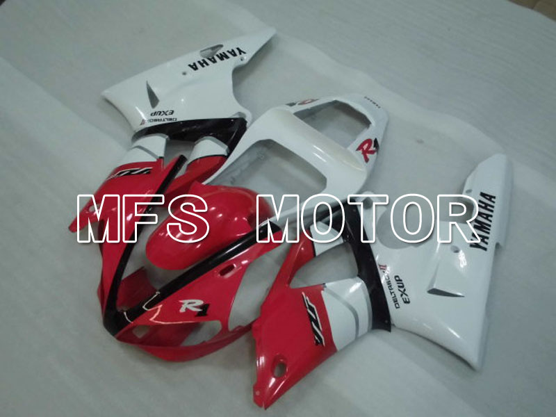 Yamaha YZF-R1 2000-2001 Carenado ABS de inyección - Fábrica Style - rojo Blanco - MFS3274