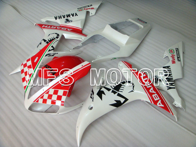 Yamaha YZF-R1 2002-2003 Carenado ABS de inyección - ABARTH - rojo Blanco - MFS3293