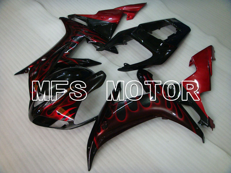 Yamaha YZF-R1 2002-2003 Injection ABS Fairing - Flame - Black Red wine color - MFS3351