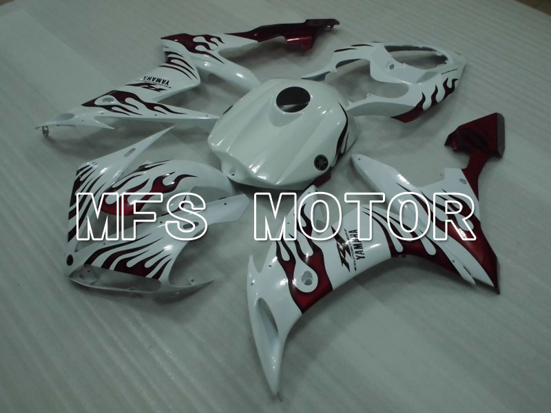 Yamaha YZF-R1 2004-2006 Injection ABS Fairing - Flame - White Red - MFS3373