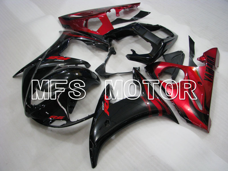 Yamaha YZF-R6 2003-2004 Injection ABS Fairing - Factory Style - Red wine color Black - MFS3487