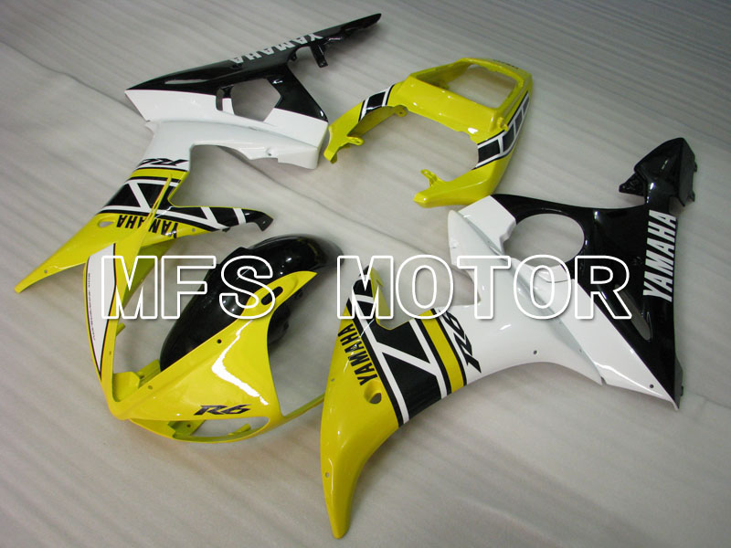 Yamaha YZF-R6 2003-2004 Injection ABS Fairing - Factory Style - Yellow White - MFS3499