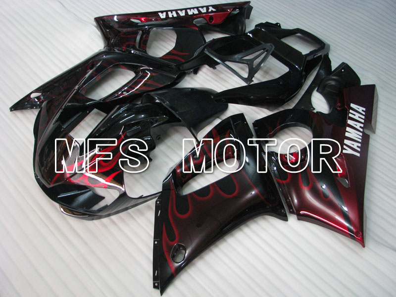 Yamaha YZF-R6 1998-2002 Injection ABS Carénage - Flame - Noir rouge - MFS3543