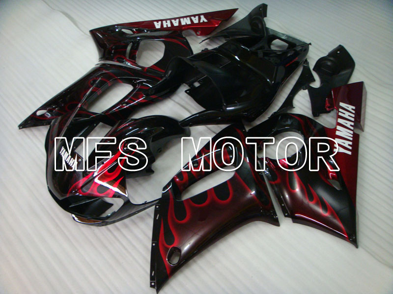 Yamaha YZF-R6 1998-2002 Injection ABS Carénage - Flame - Noir rouge - MFS3554