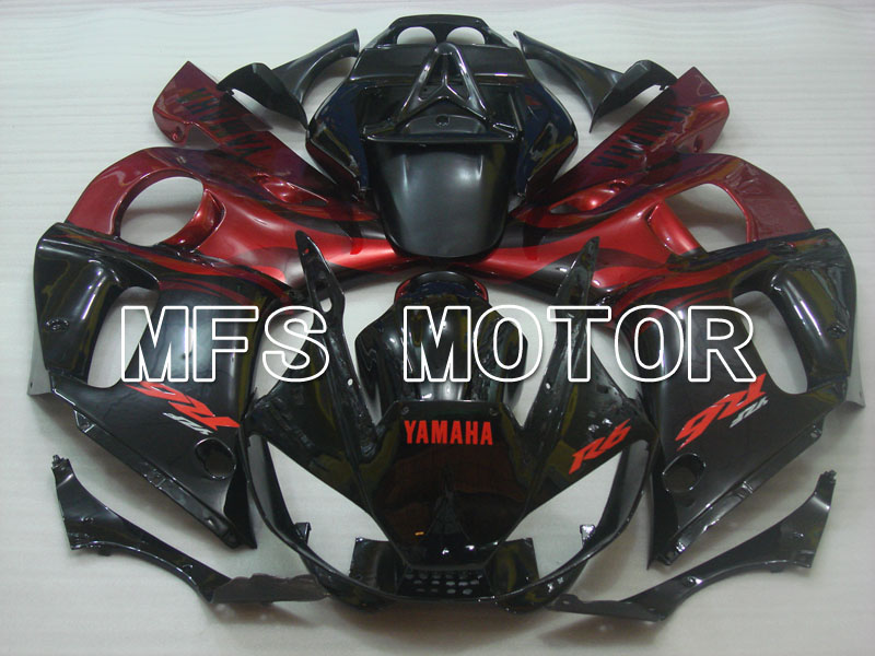 Yamaha YZF-R6 1998-2002 Injektion ABS Verkleidung - Fabrik Style - Schwarz rot wine color - MFS3557