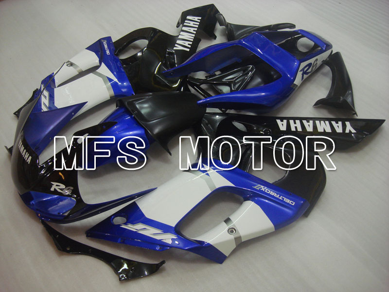 Yamaha YZF-R6 1998-2002 Carenado ABS de inyección - Fábrica Style - Negro Azul Blanco - MFS3592