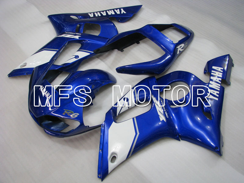 Yamaha YZF-R6 1998-2002 Carenado ABS de inyección - Fábrica Style - Azul Blanco - MFS3596