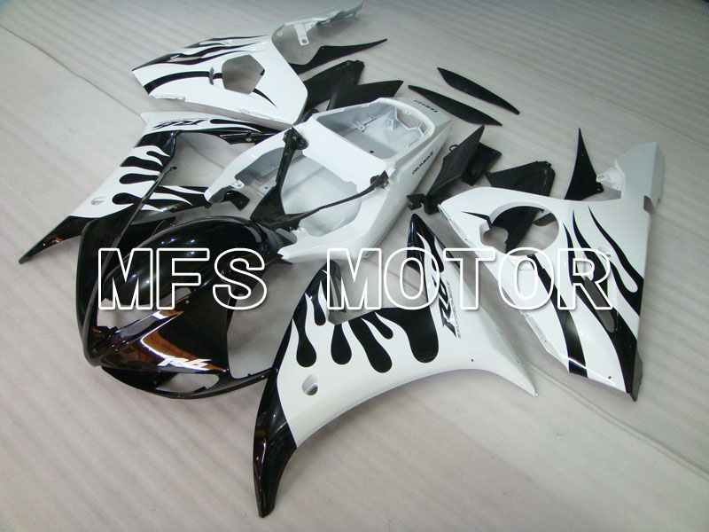 Yamaha YZF-R6 2005 Injection ABS Fairing - Flame - White Black - MFS3601