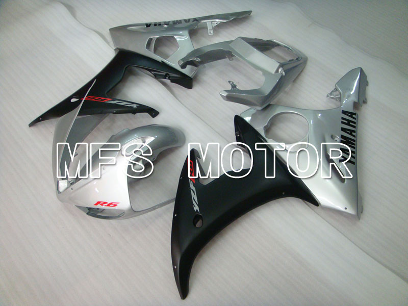 Yamaha YZF-R6 2003-2004 Injektion ABS Verkleidung - Fabrik Style - Silber Schwarz Matt - MFS3662