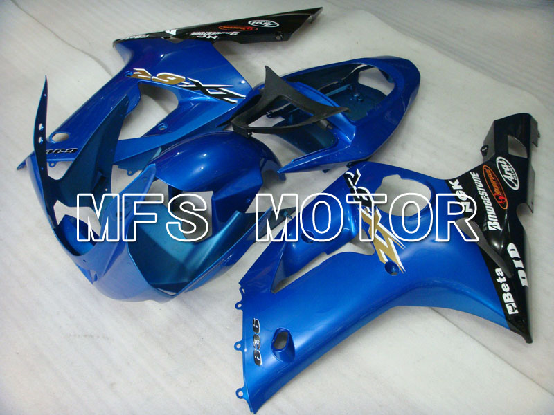 Kawasaki NINJA ZX6R 2003-2004 Carenado ABS de inyección - Fábrica Style - Negro Azul - MFS3695