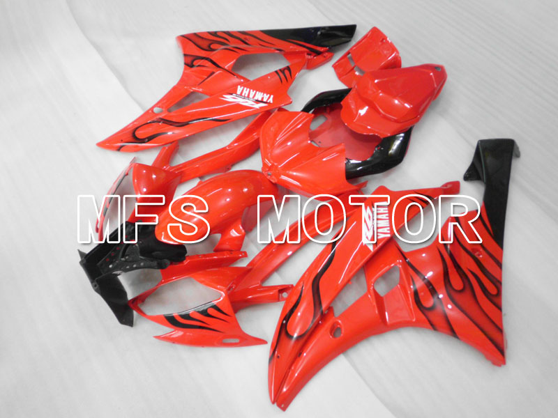 Yamaha YZF-R6 2006-2007 Injection ABS Fairing - Flame - Red Black - MFS3726