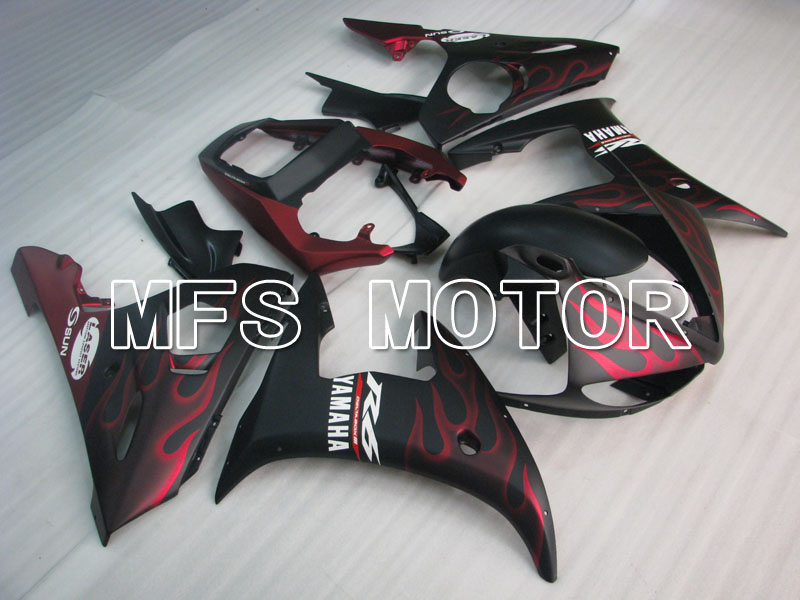Yamaha YZF-R6 2005 Injection ABS Fairing - Flame - Red Black Matte - MFS3737