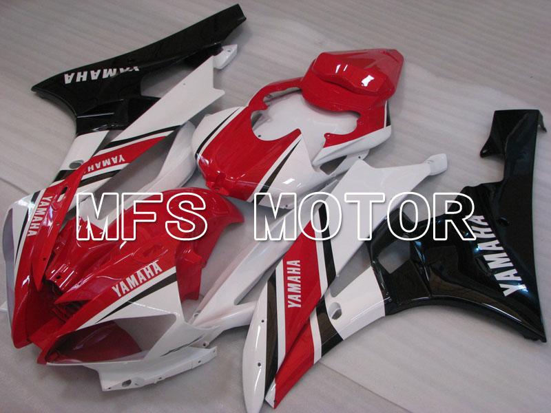 Yamaha YZF-R6 2006-2007 Carenado ABS de inyección - Fábrica Style - rojo Blanco - MFS3794