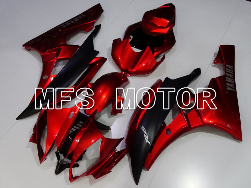 Yamaha YZF-R6 2006-2007 Injection ABS Fairing - Factory Style - Red wine color Black Matte - MFS3843