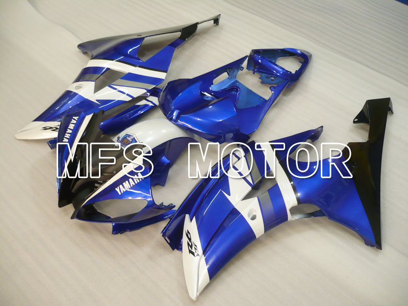 Yamaha YZF-R6 2008-2016 Carenado ABS de inyección - Fábrica Style - Azul Blanco - MFS3883