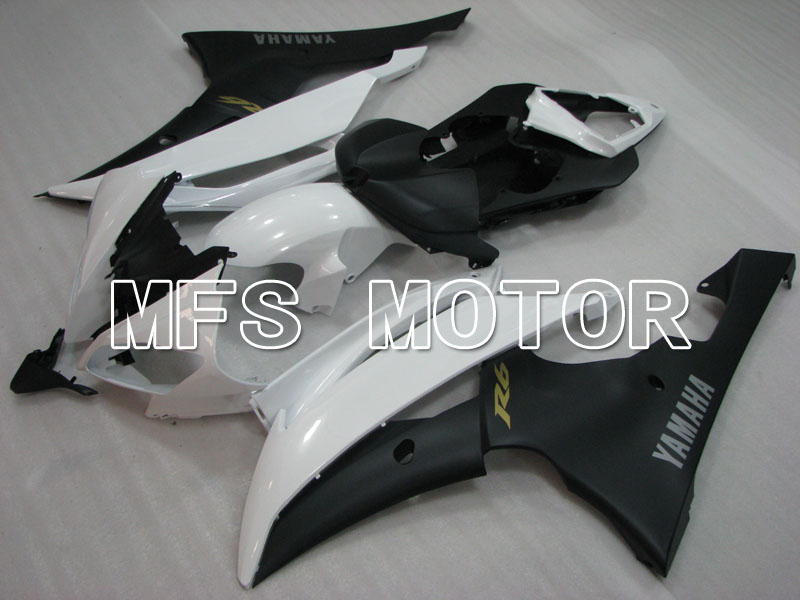 Yamaha YZF-R6 2008-2016 Injection ABS Fairing - Factory Style - Matte Black White - MFS3906