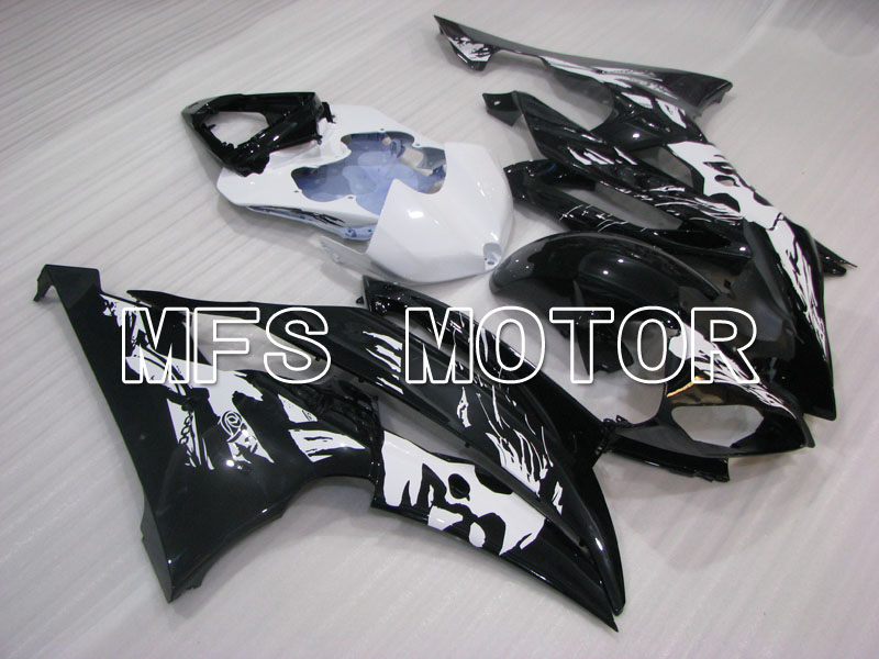 Yamaha YZF-R6 2008-2016 Carenado ABS de inyección - Fábrica Style - Negro Blanco - MFS3938