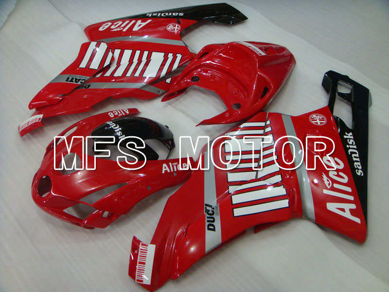 Ducati 749 / 999 2003-2004 Carenado ABS de inyección - Alice - rojo Negro - MFS3998