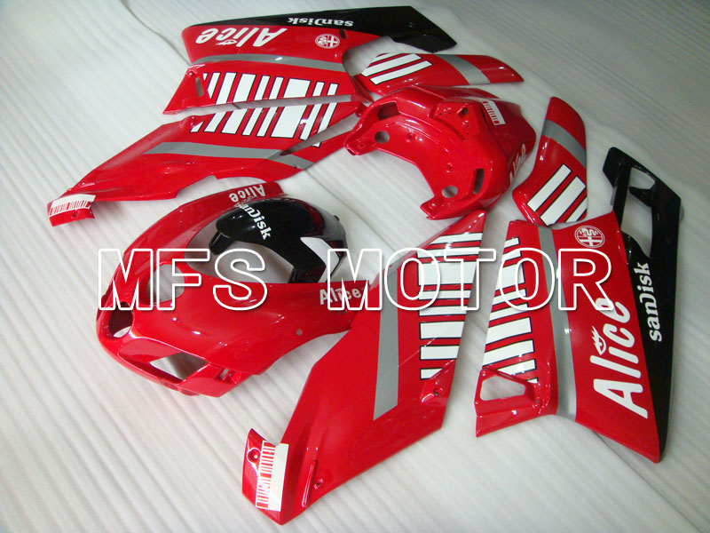 Ducati 749 / 999 2005-2006 Carenado ABS de inyección - Alice - rojo Blanco - MFS4046