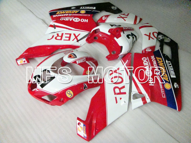 Ducati 749 / 999 2005-2006 Injection ABS Fairing - Xerox - Red White - MFS4065