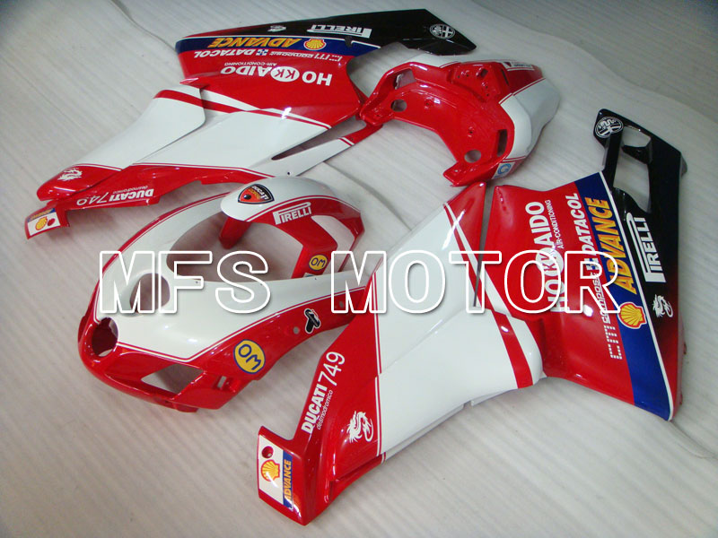 Ducati 749 / 999 2005-2006 Carenado ABS de inyección - Others - rojo Blanco - MFS4067