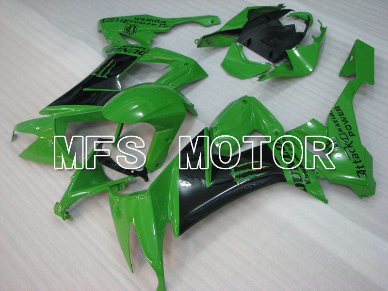 Kawasaki NINJA ZX10R 2008-2010 Injection ABS Fairing - Monster - Black Green - MFS4078