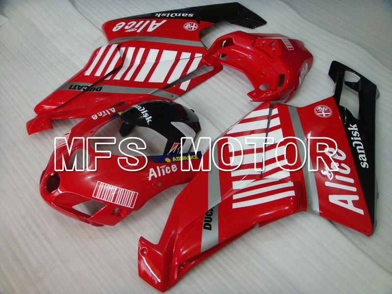 Ducati 749 / 999 2005-2006 Injection ABS Fairing - Alice - Red White - MFS4084