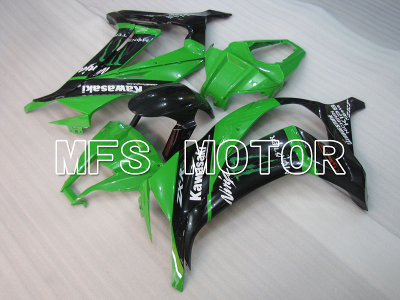 Kawasaki NINJA ZX10R 2011-2015 Injection ABS Fairing - Monster - Black Green - MFS4087