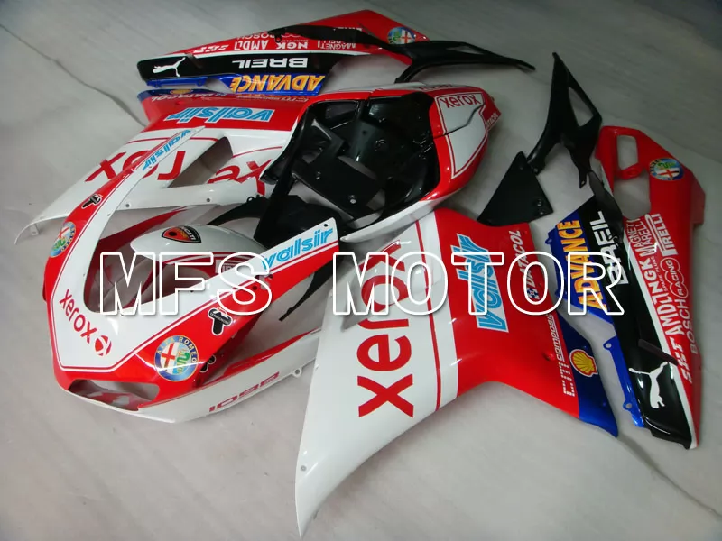 Ducati 848 / 1098 / 1198 2007-2011 Injection ABS Carénage - Xerox - rouge blanc - MFS4106