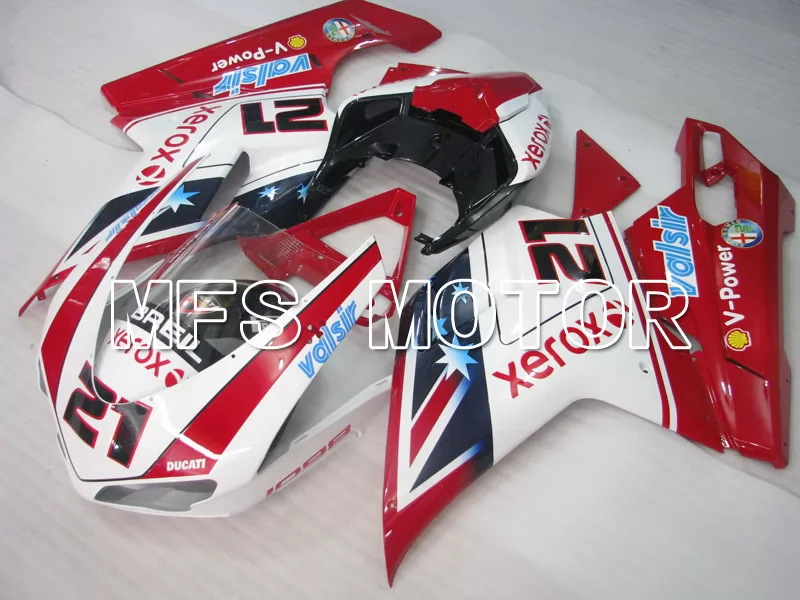 Ducati 848 / 1098 / 1198 2007-2011 Injection ABS Fairing - Xerox - Red White - MFS4109