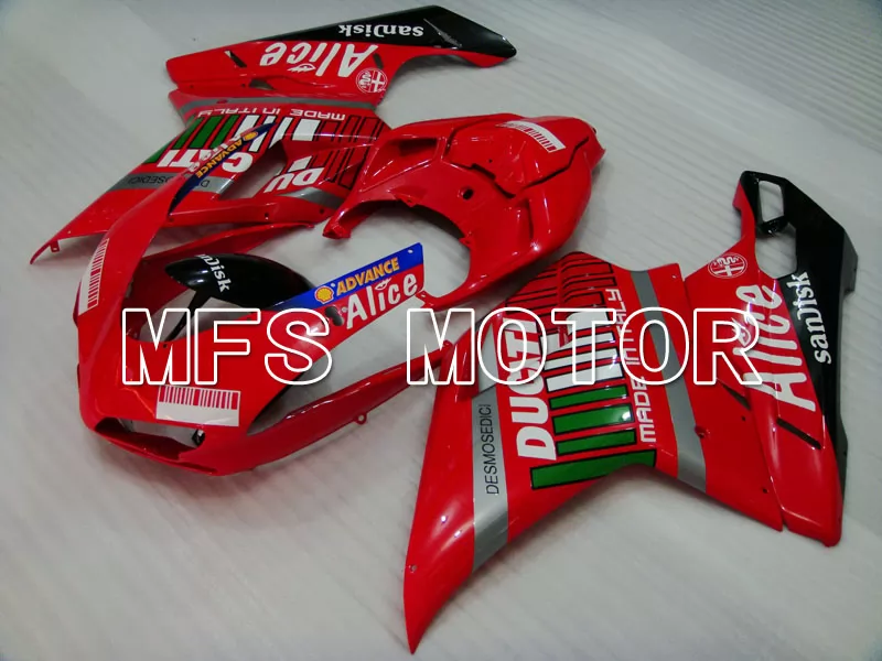 Ducati 848 / 1098 / 1198 2007-2011 Carenado ABS de inyección - Alice - rojo Negro - MFS4113