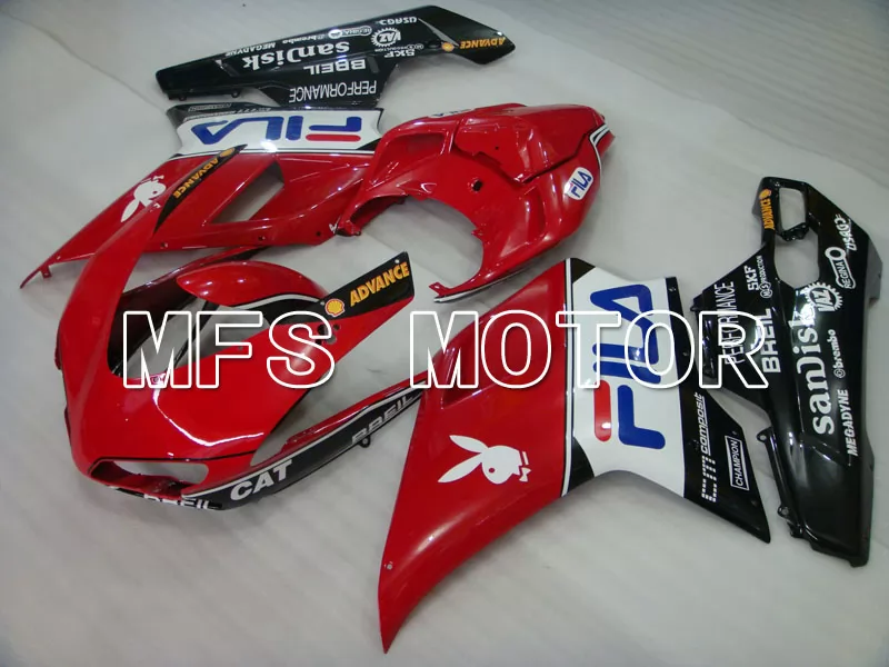 Ducati 848 / 1098 / 1198 2007-2011 Carenado ABS de inyección - FILA - rojo Negro - MFS4119