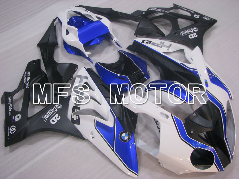 BMW S1000RR 2009-2014 Injection ABS Fairing - Factory Style - Black White Blue - MFS4157