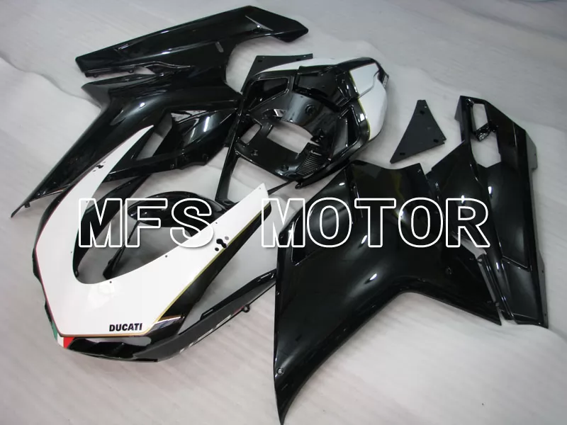 Ducati 848 / 1098 / 1198 2007-2011 Injection ABS Fairing - Factory Style - Black White - MFS4142
